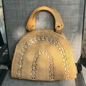 Vintage Rattan Hand Bag